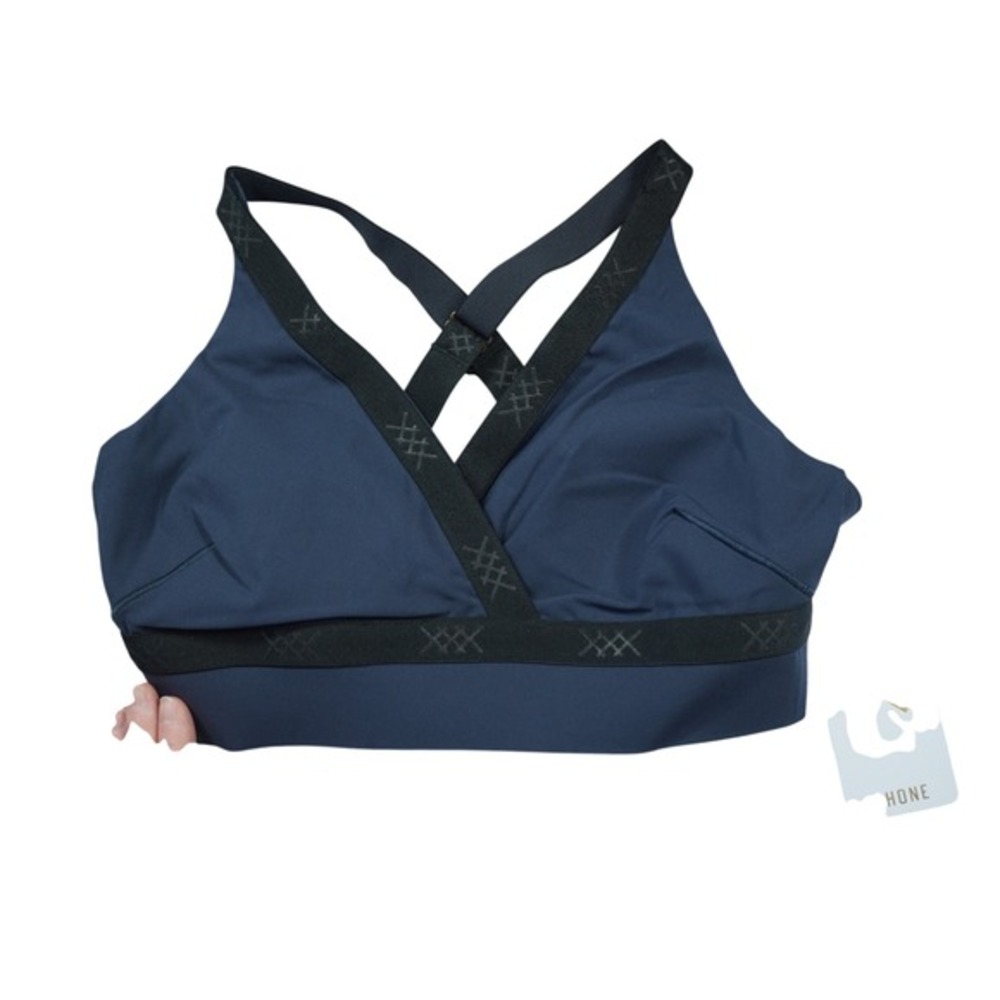 Rhone Sports Bra Small NEW Banded Hi-Form Bra Navy Blue SculptPower Anti-Odor